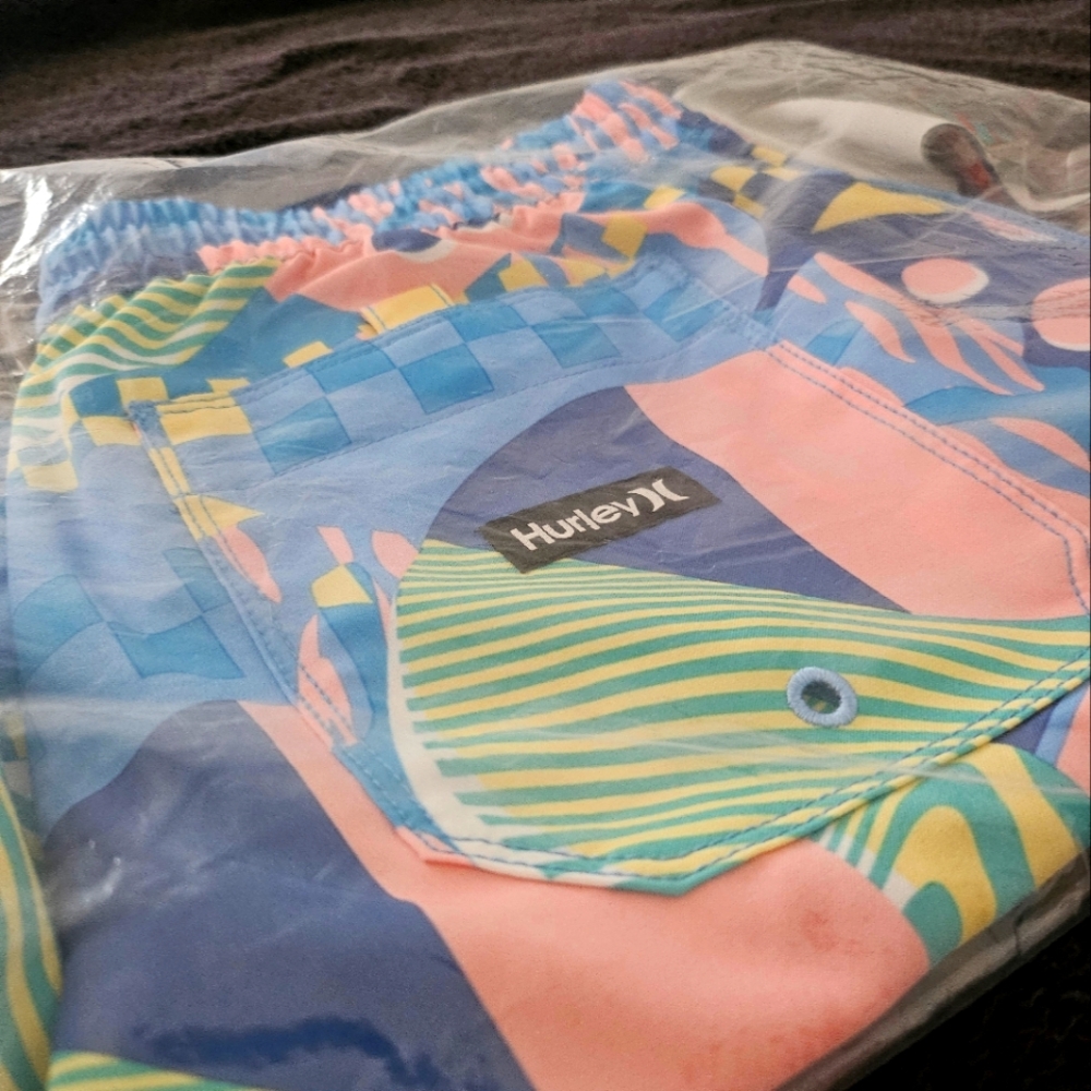 NWT: New in a bag colorful medium Hurley shorts.